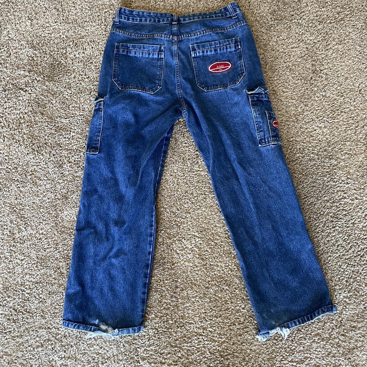 Men's Navy and Blue Jeans | Depop