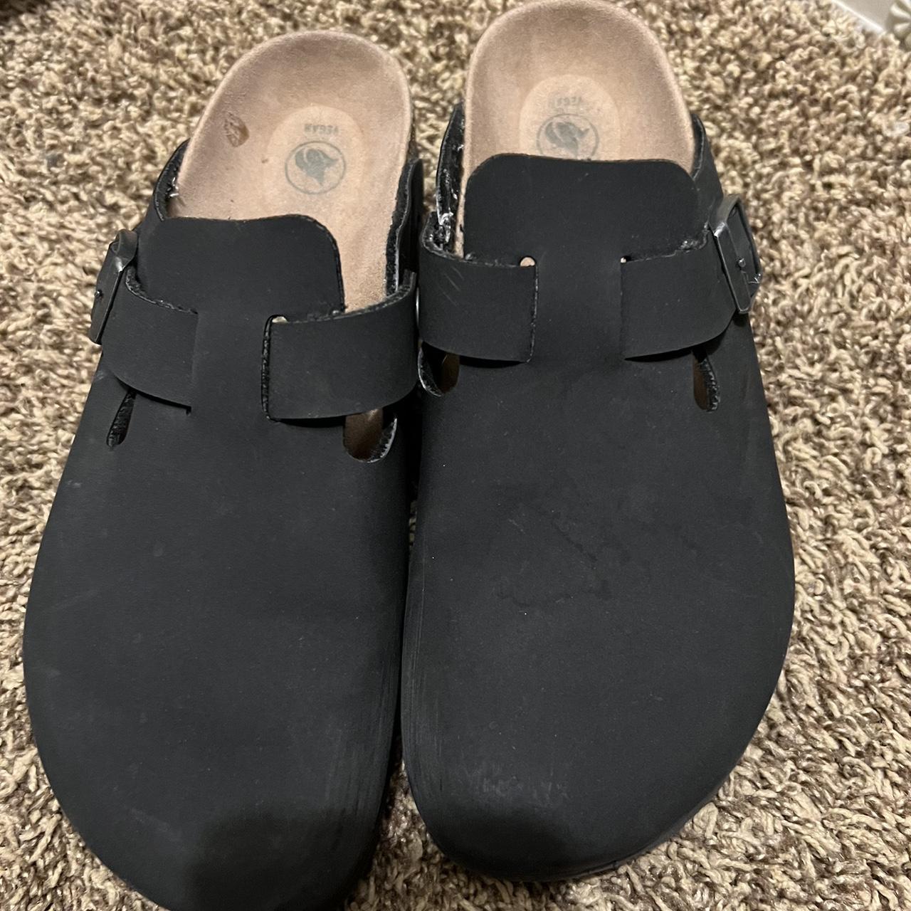 Birkenstock bostons (vegan) like new only worn a... - Depop