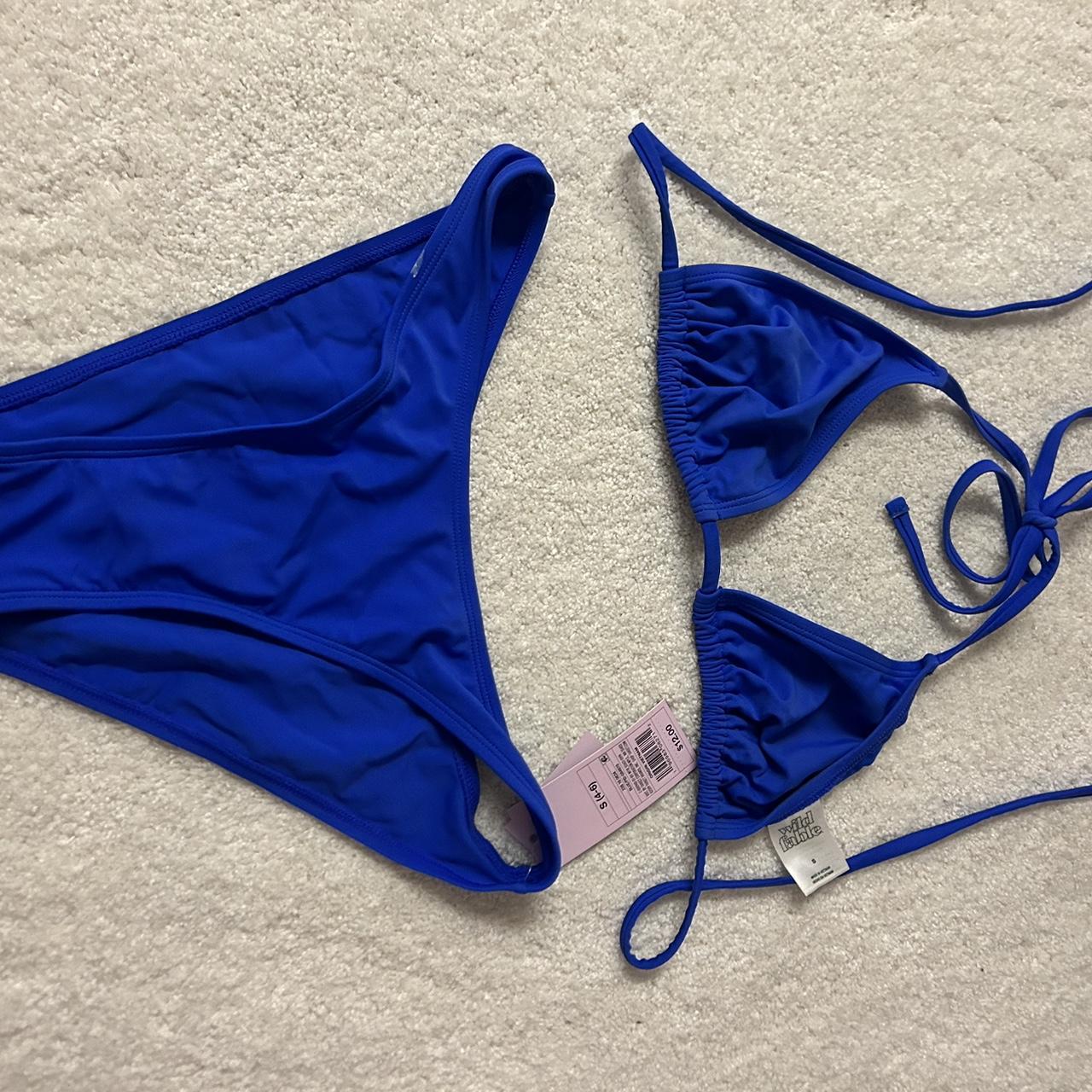 royal blue target bikini, never worn, size small... Depop