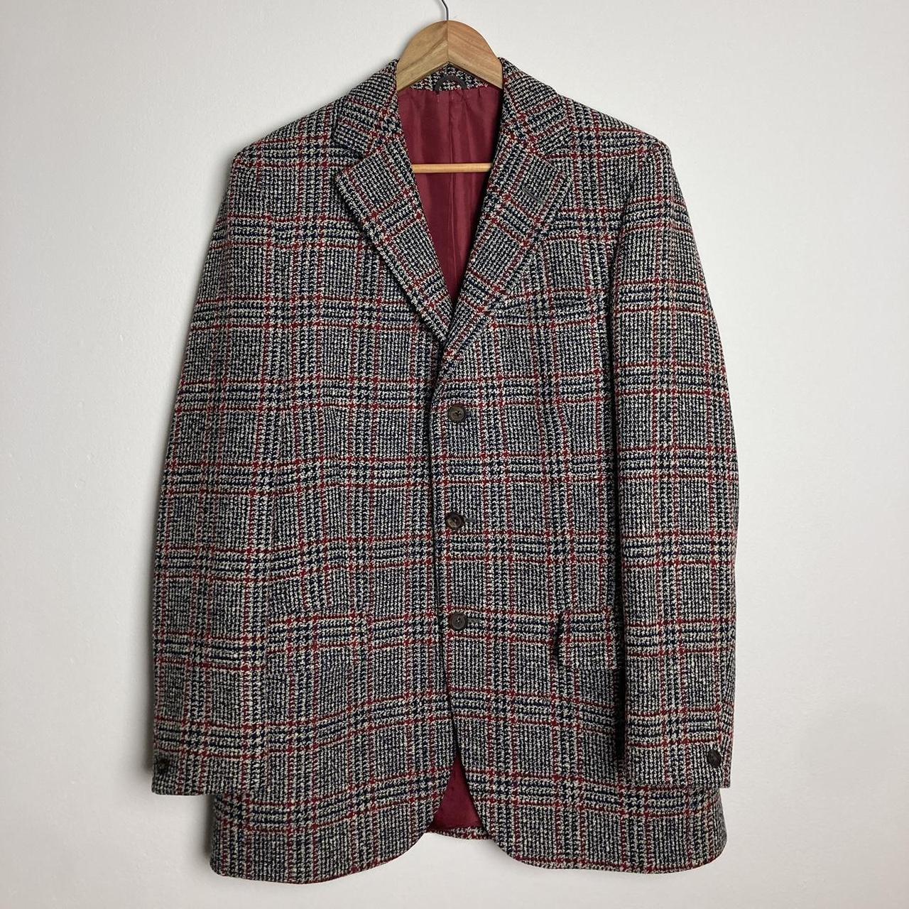 Vintage 1980s tailor made Aquascutum tweed blazer