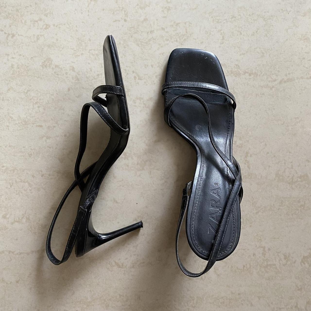 Zara strappy leather heels in Elegant