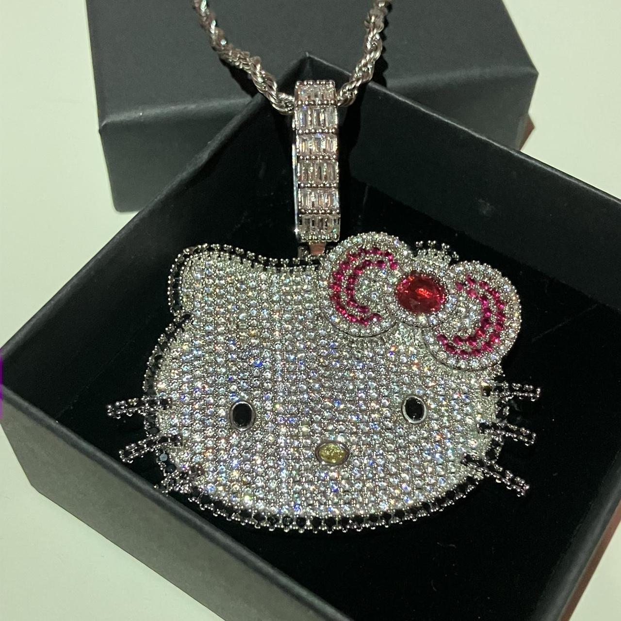 1 AVAILABLE Hello Kitty Diamond Necklace Iced... - Depop