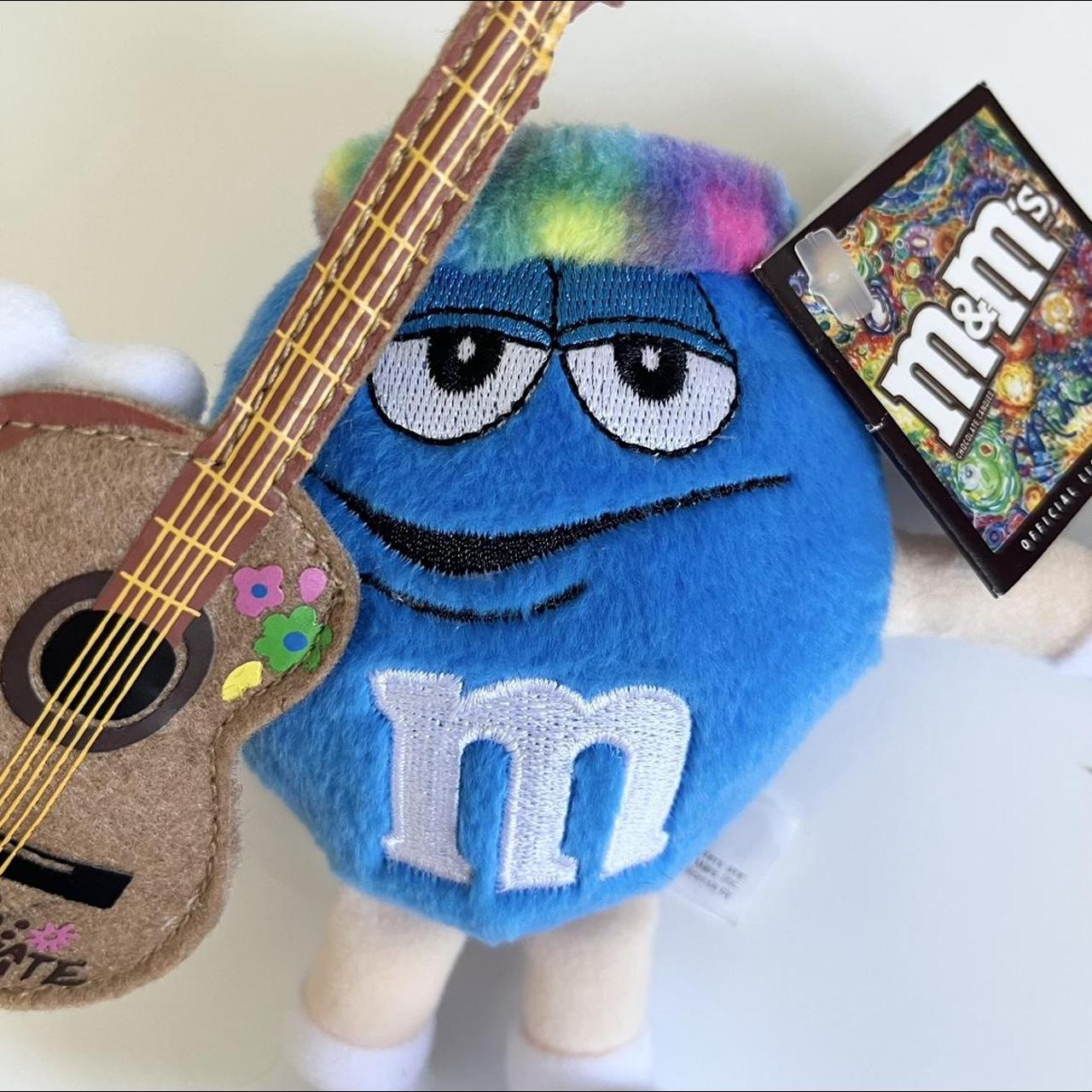 Mars Candy M&M 14" Wire Posable Stuffed Plush Blue M&