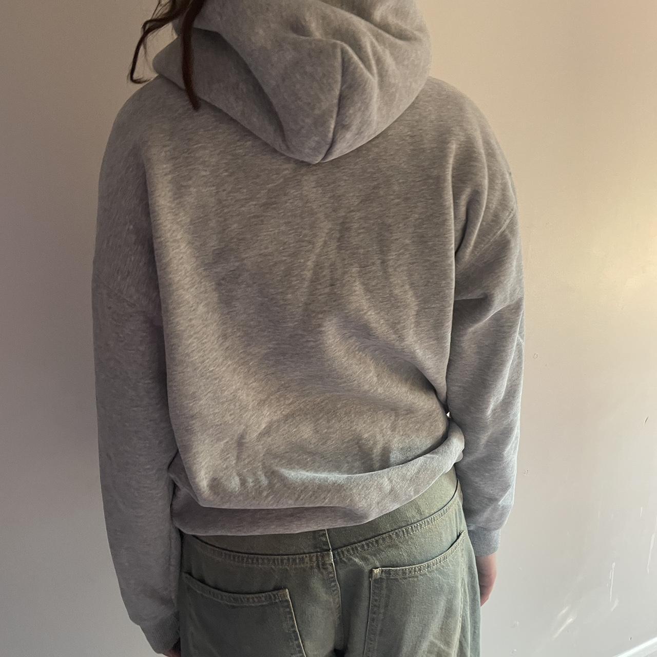 Grey medium stussy jumper/hoodie. Such a nice fit... - Depop