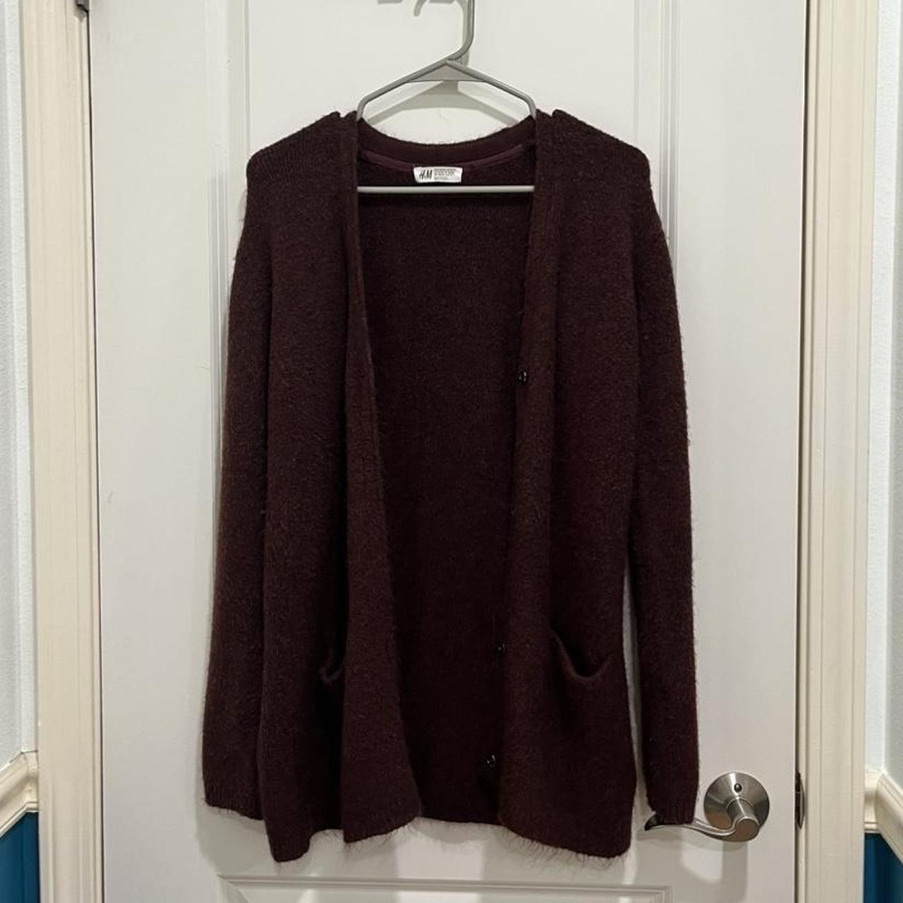 H&m shop burgundy cardigan