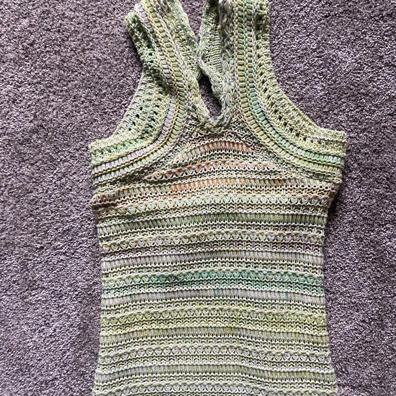 Like Green Zara Crochet Dress #zara #crochet #knit Depop