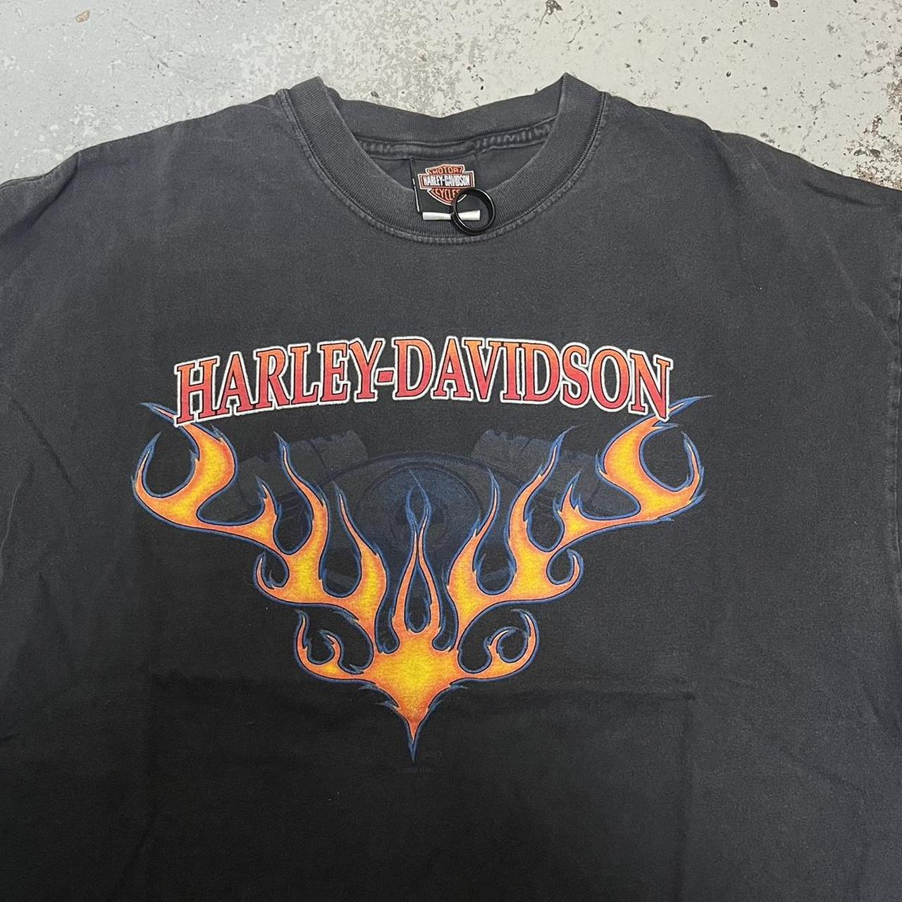 Vintage Harley Davidson Flame hit on the front... - Depop