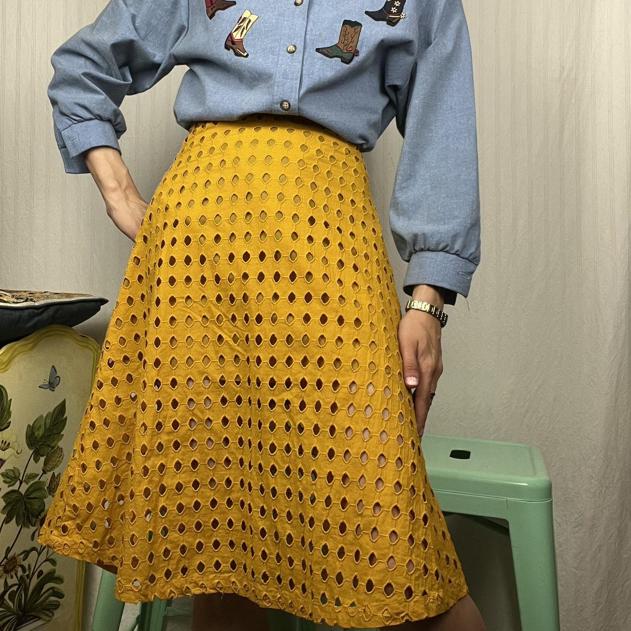 Mustard skirt outlet h&m