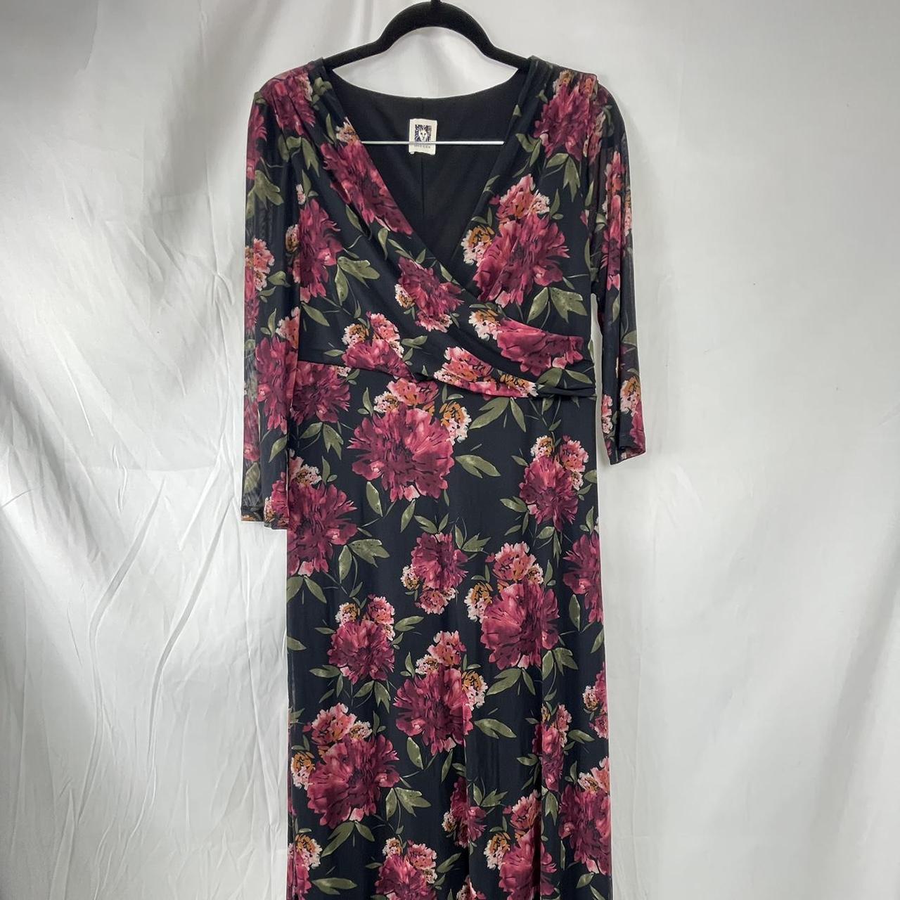 Anne Klein Floral Mesh Dress Don’t see a size tag... - Depop