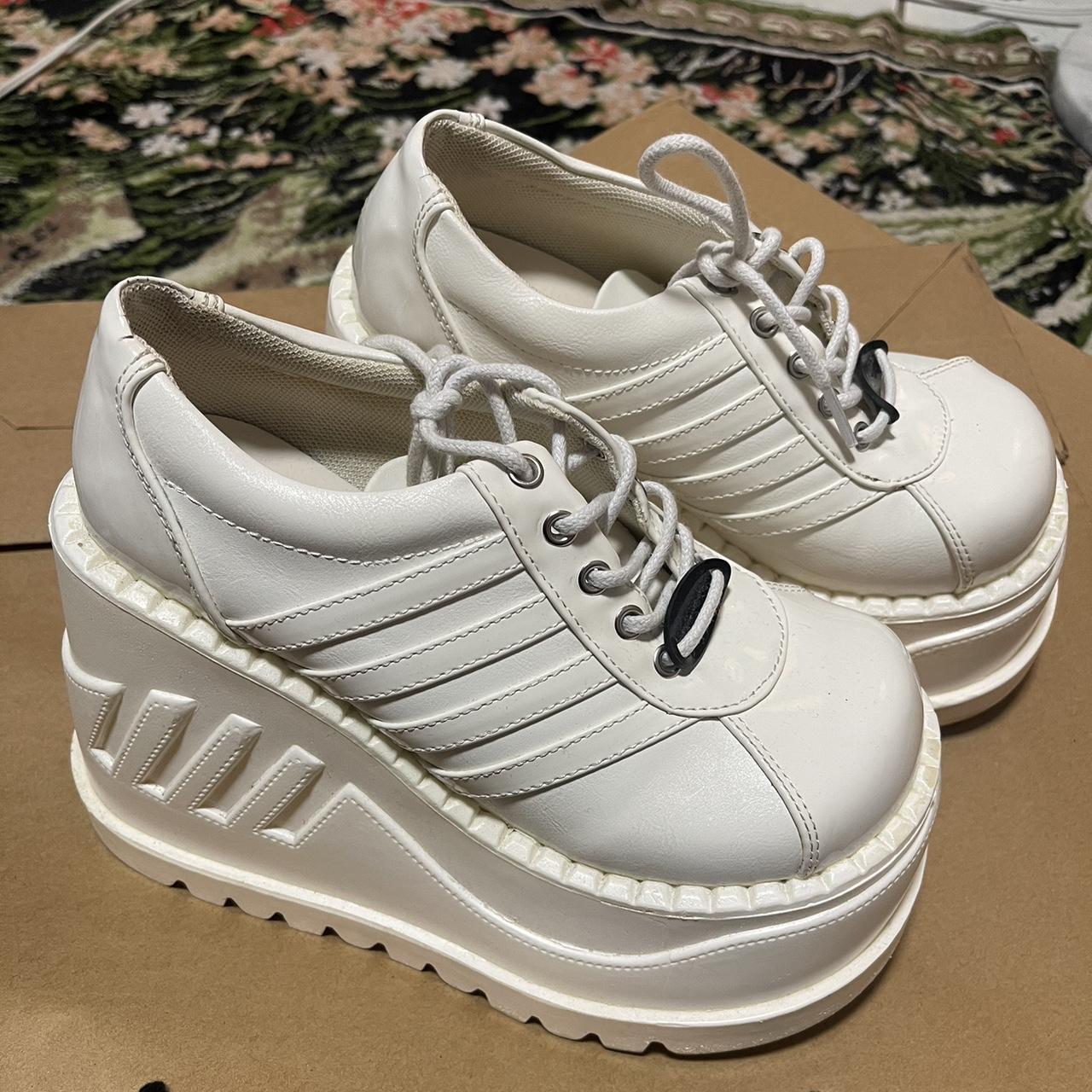 Demonias White Platform Minor Scuffs But Still In Depop