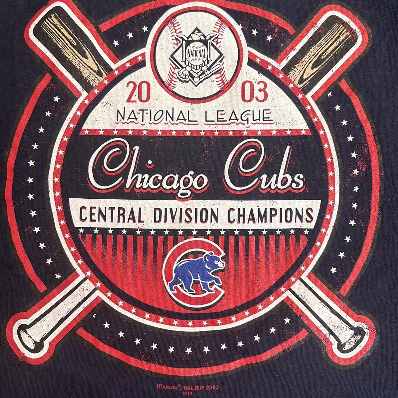 National Vintage League Chicago Cubs 2003 Logo Majestic Tee Size XL