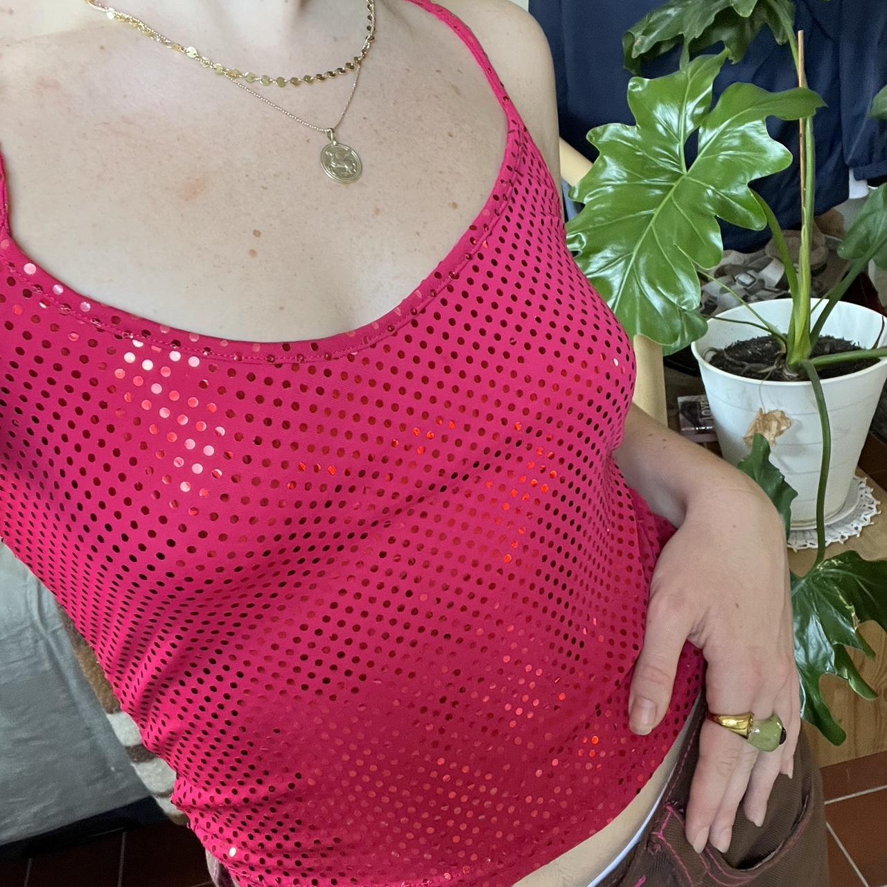 SPARKLING HOT PINK TOP 💖 Perf for a festival or... - Depop
