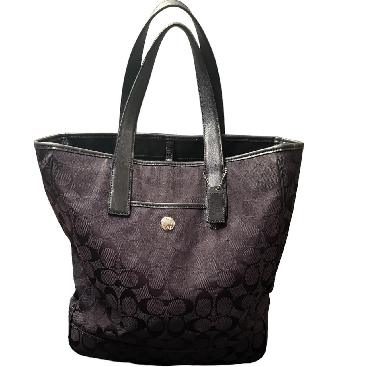 COACH Signature Monogram hotsell Black Tote