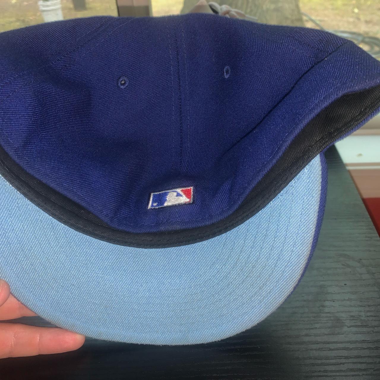 7 3/4 dark blue phillies fitted with hat club pin - Depop