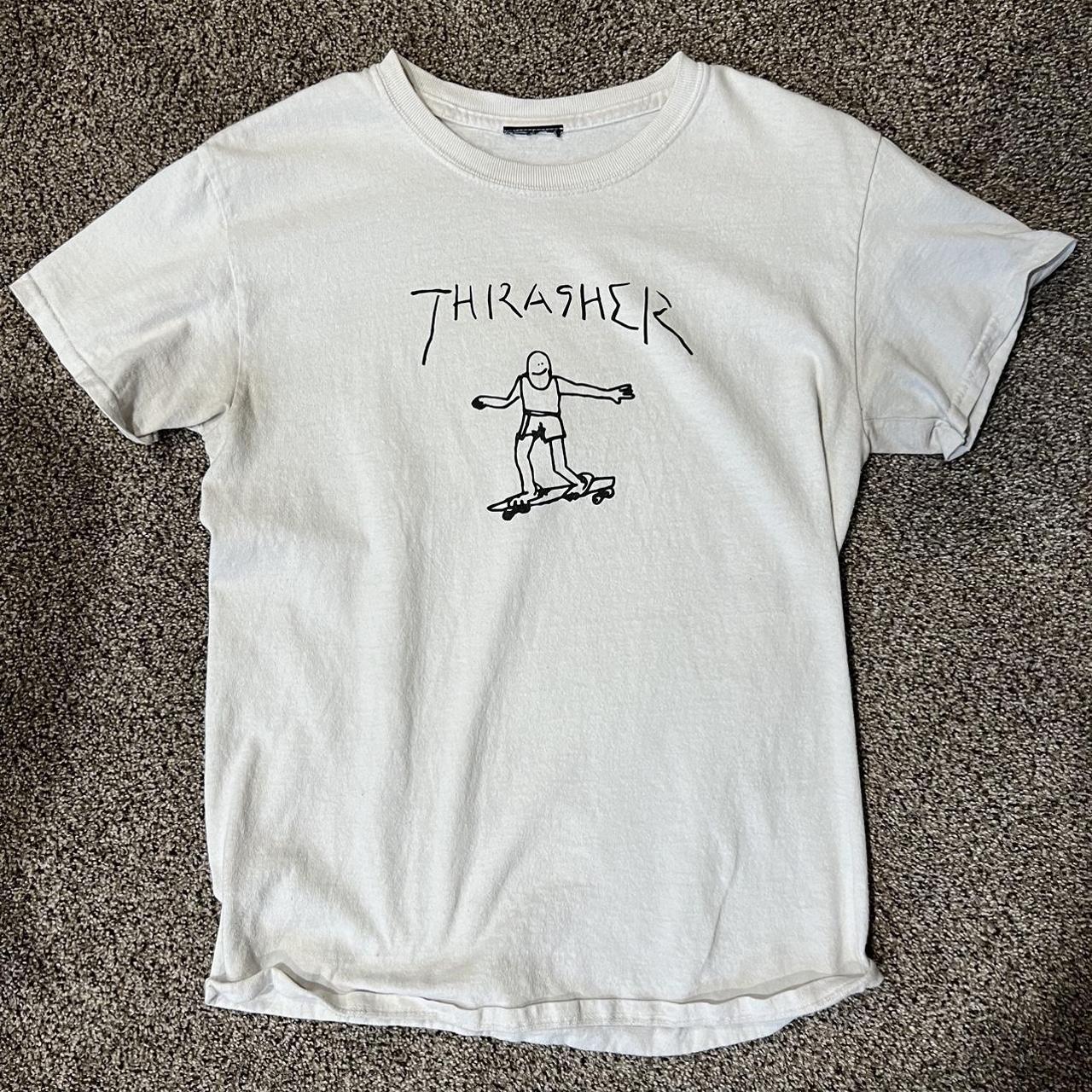 Thrasher Gonz White T-Shirt. Size small Pretty... - Depop