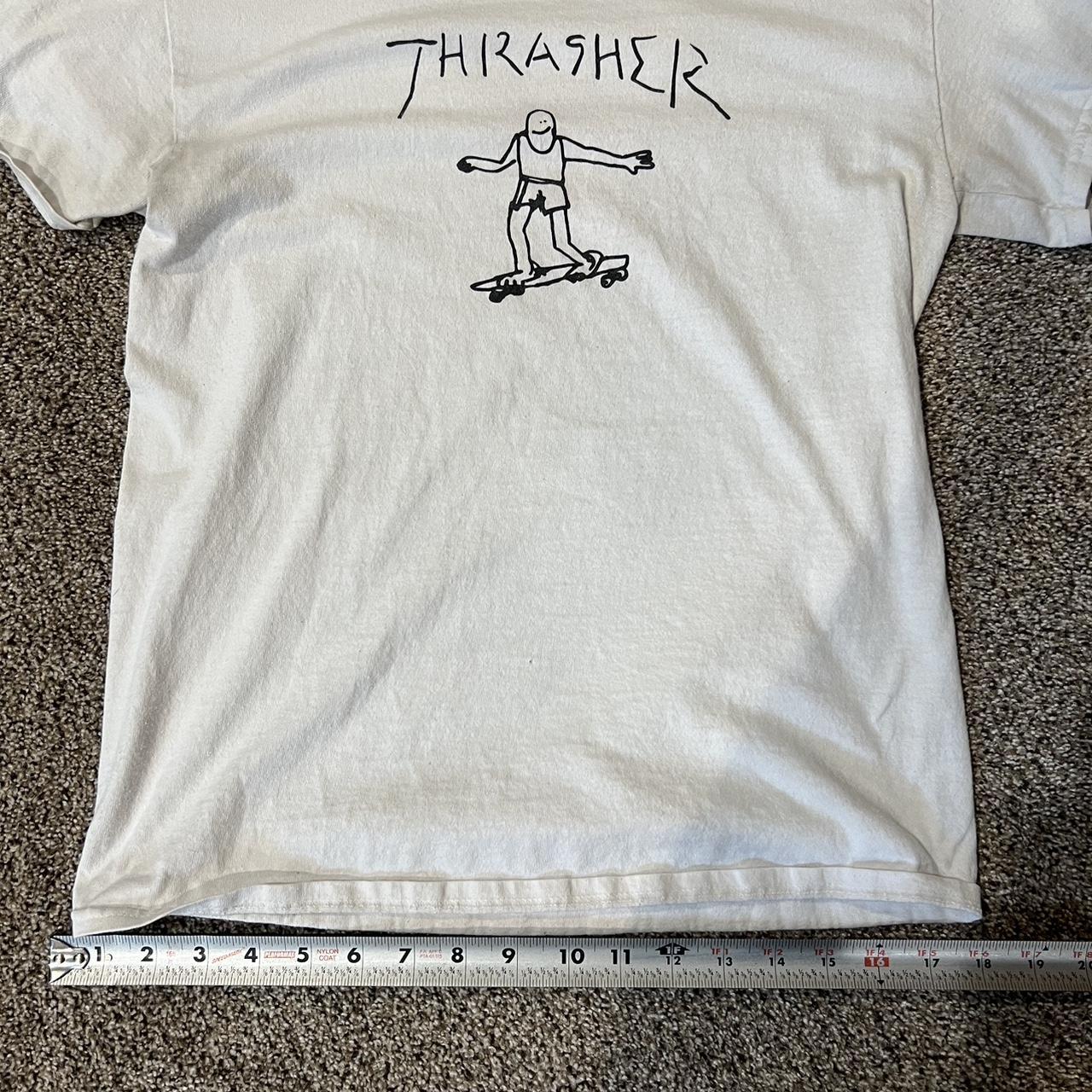 Thrasher Gonz White T-Shirt. Size small Pretty... - Depop