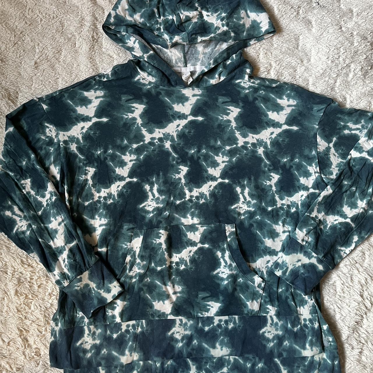 water graphic lightweight hoodie size... - Depop