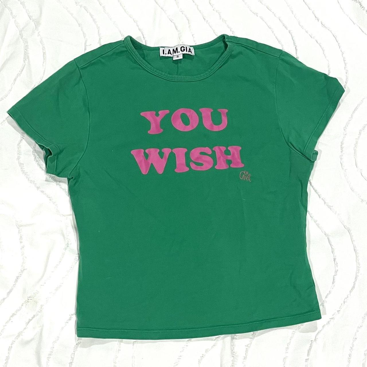 I Am Gia “You Wish” Baby Tee Size S Amazing... - Depop