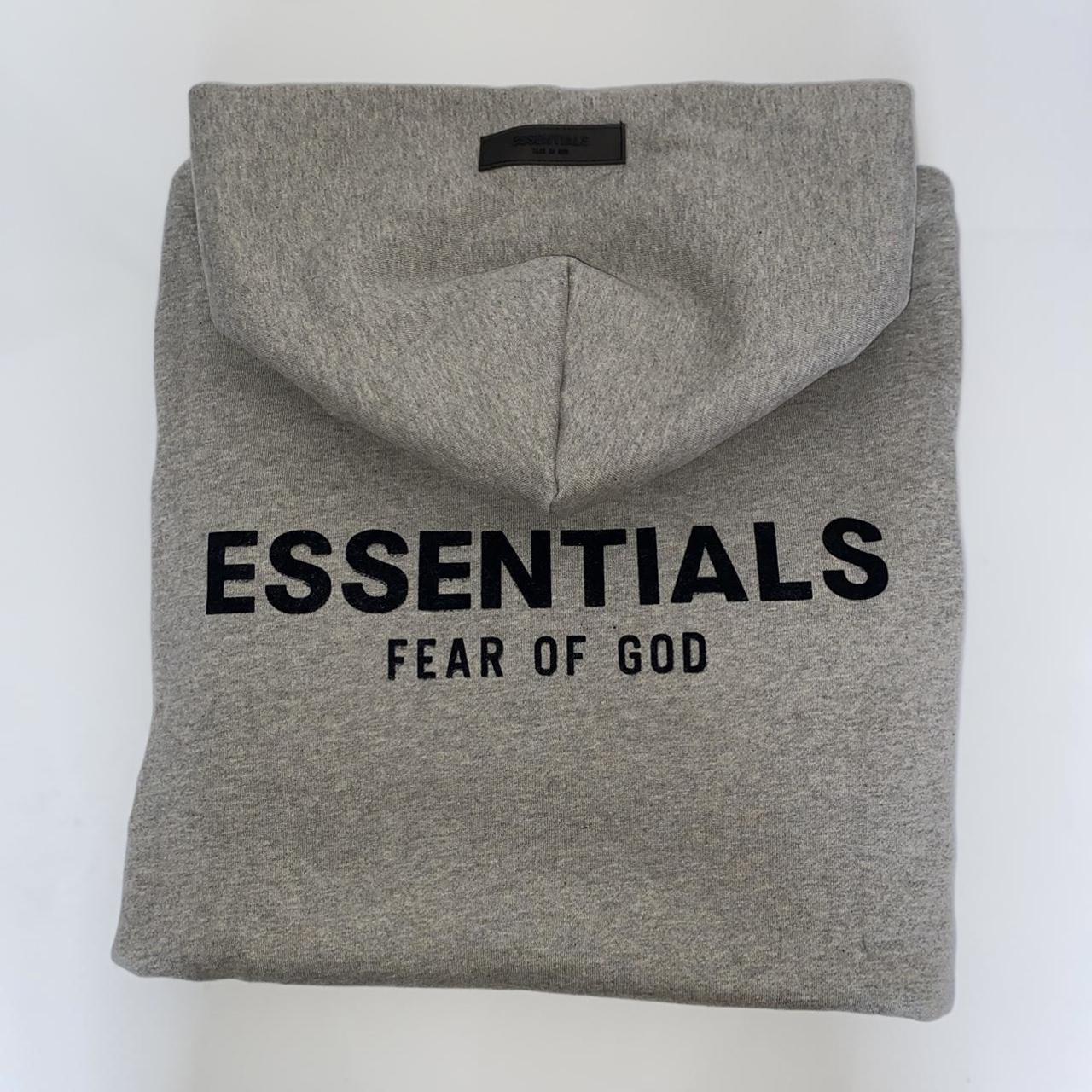 Essentials Men's Grey Hoodie | Depop