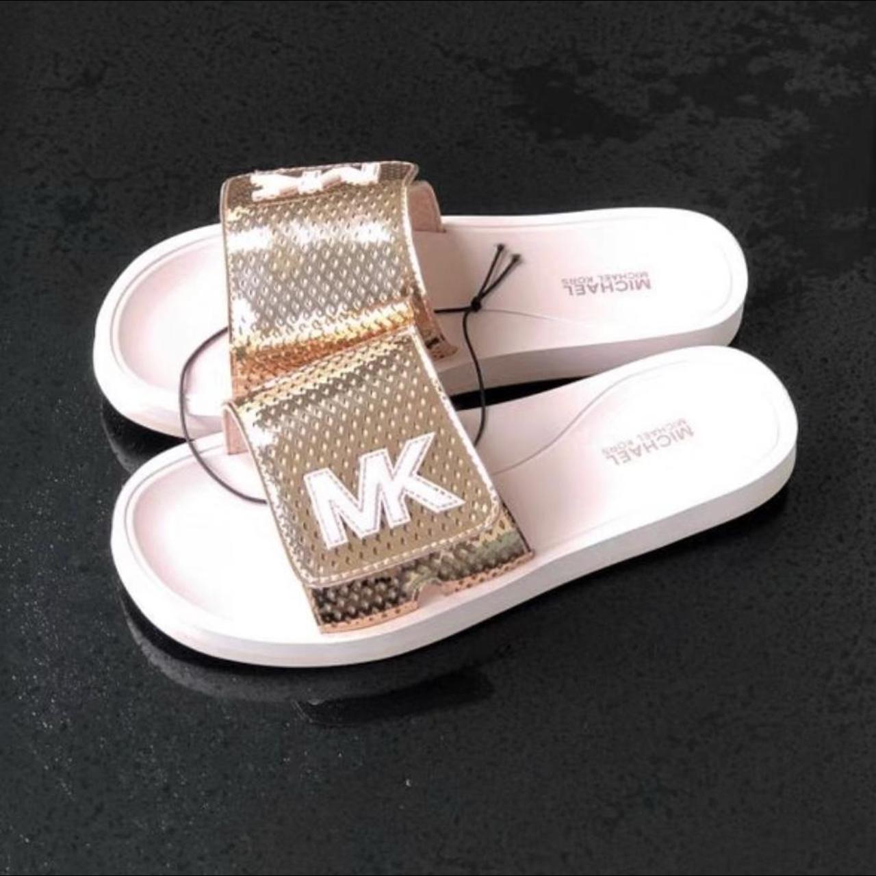 Michael kors sale slides rose gold