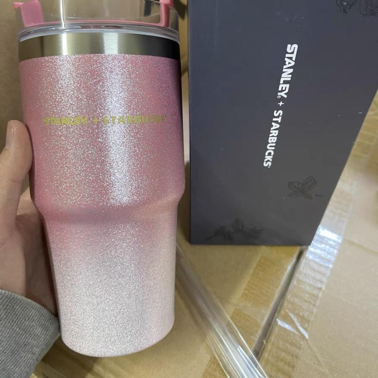 Starbucks Sparkling Pink Stainless Steel Cold Cup Tumbler 20oz