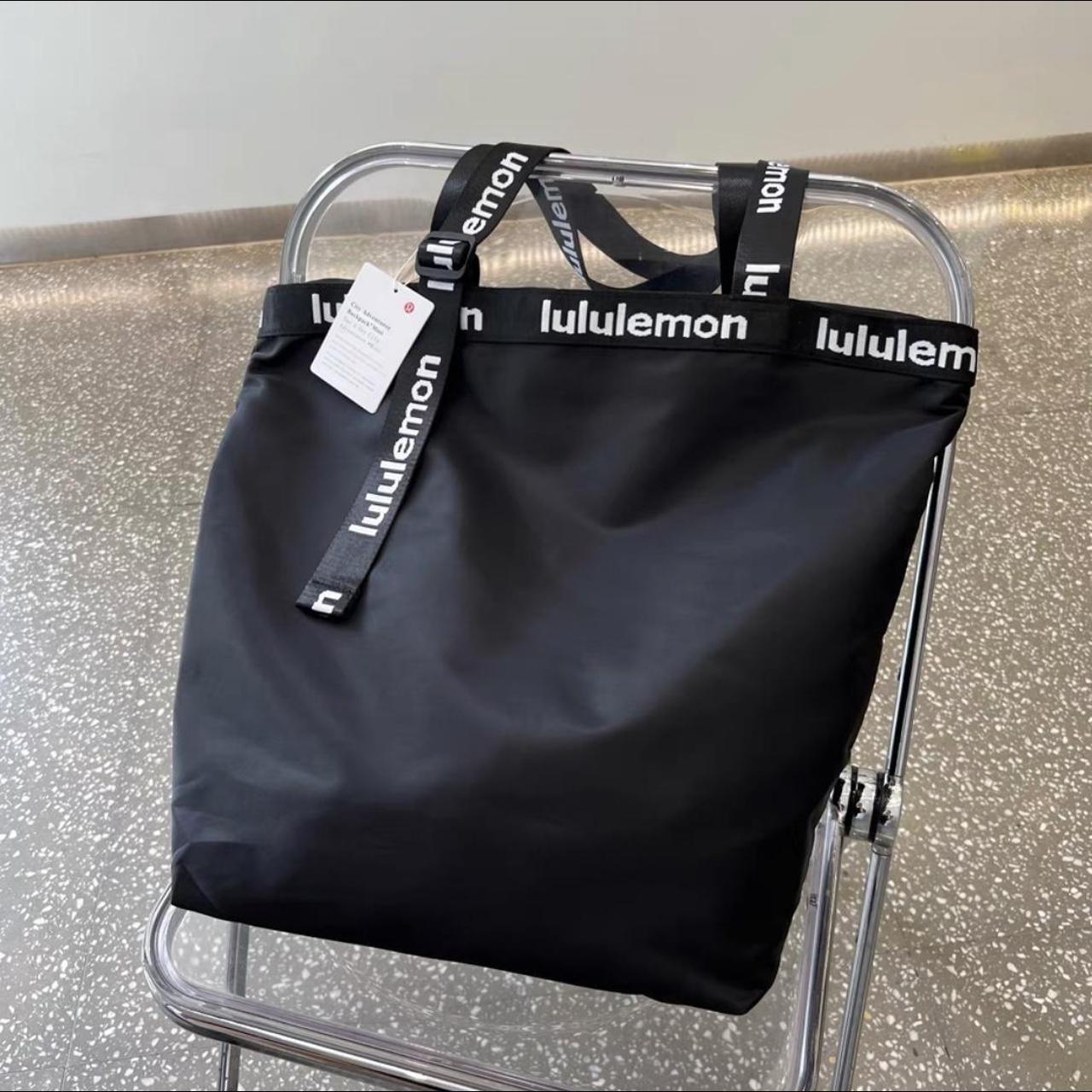 Lululemon The Rest is Written Tote Bag Black White - Depop