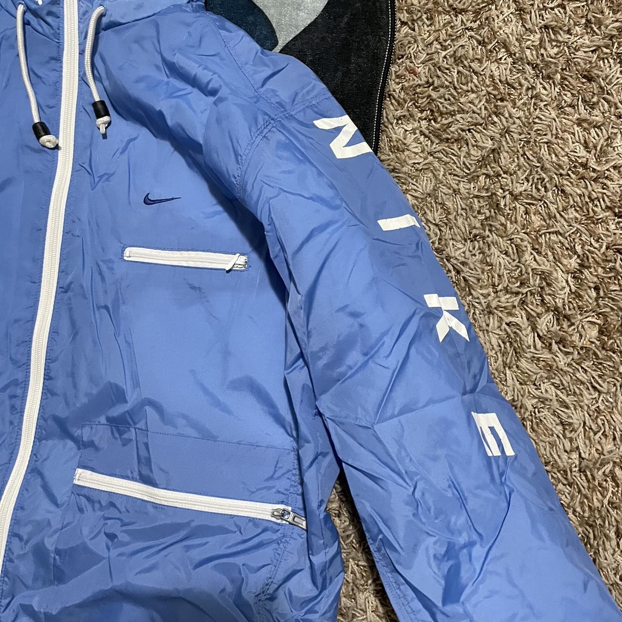 M blue nike windbreaker jacket - Depop