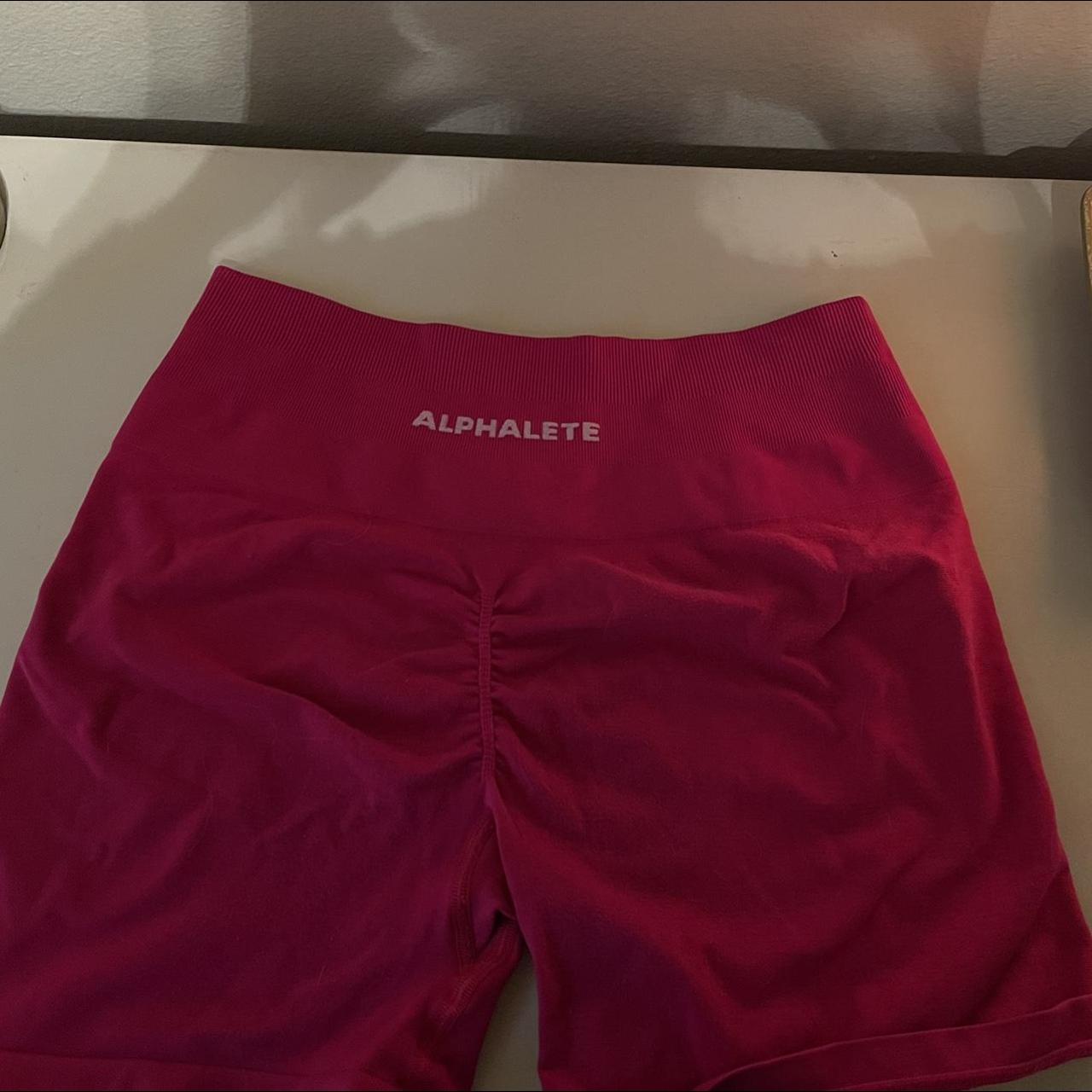 Alphalete Amplify hot pink shorts  Hot pink shorts, Pink shorts, Gym shorts  womens