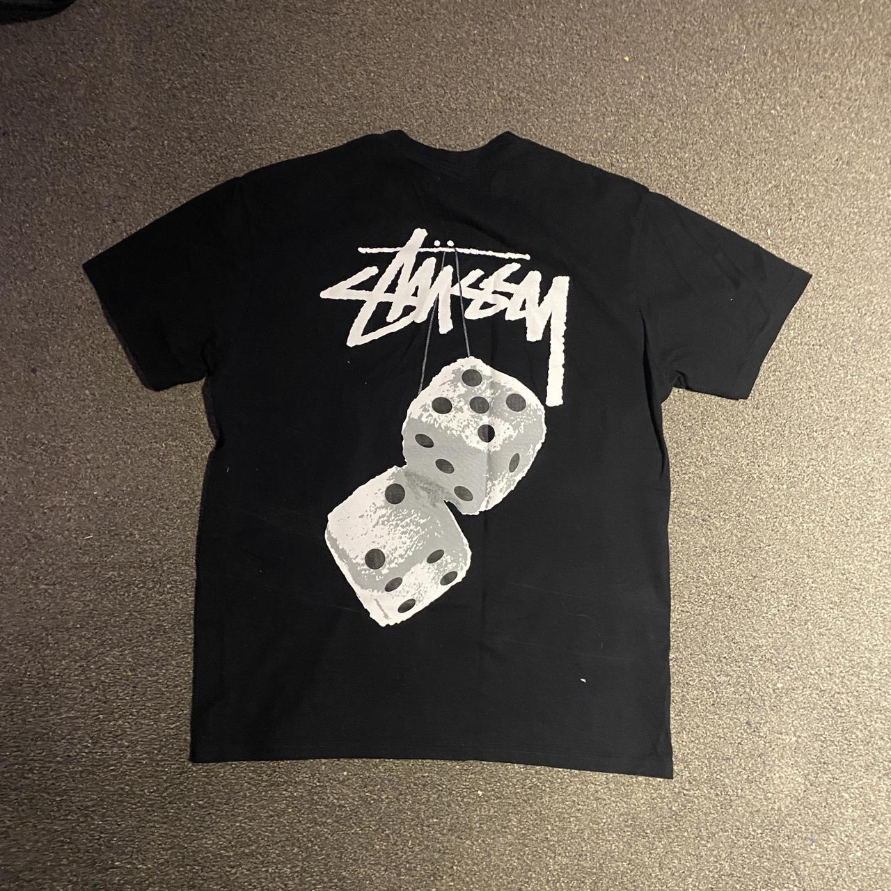 Stüssy tee black rolling dice tee worn a couple... - Depop