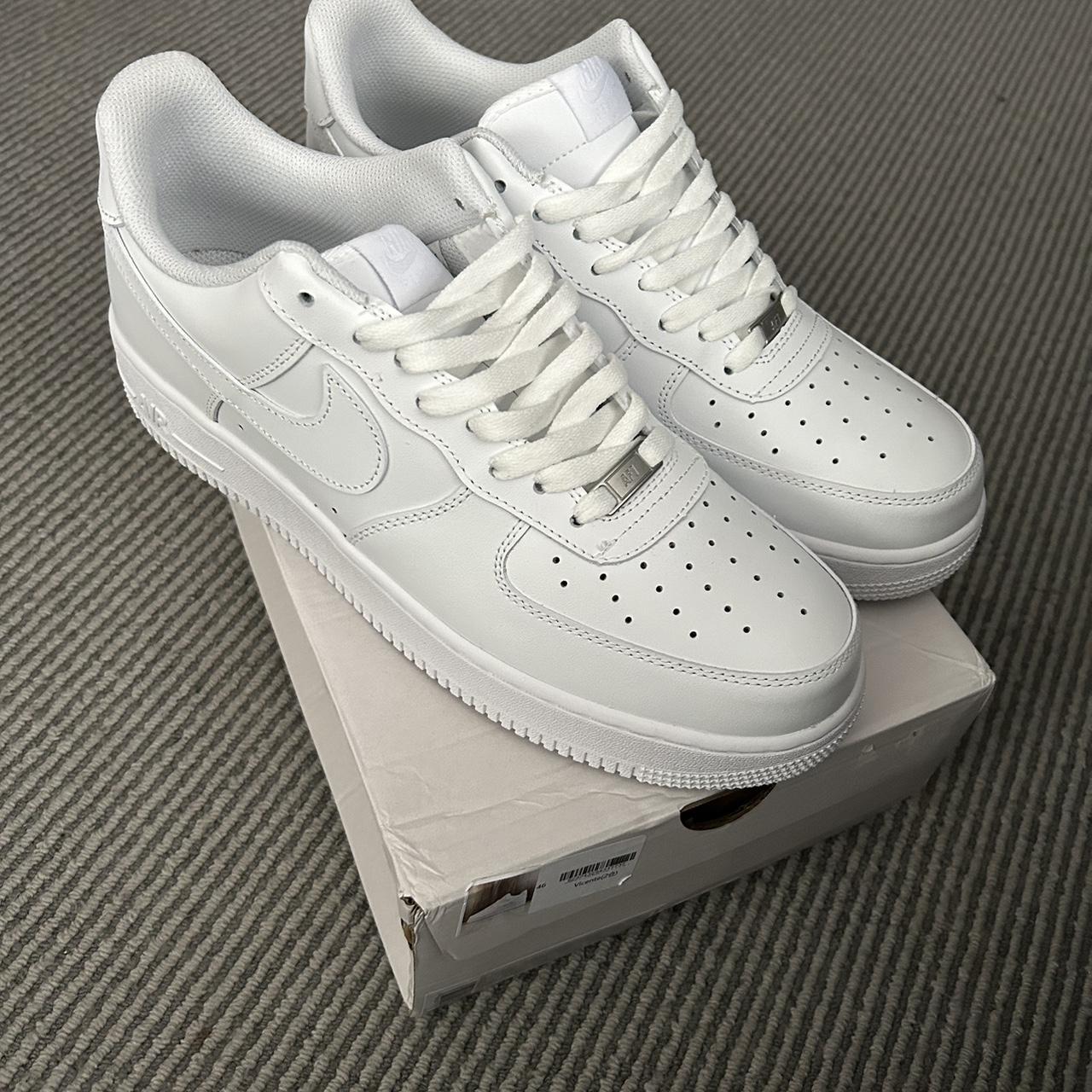 white Air forces brand new never worn size 11 - Depop