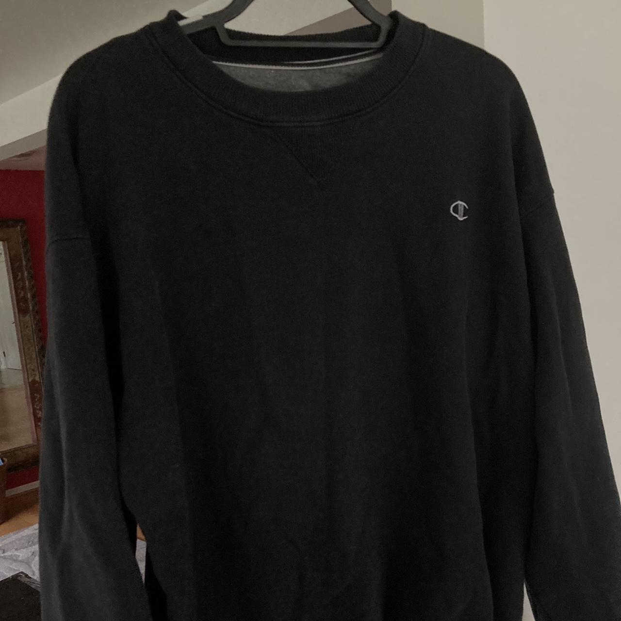 Dark grey champion discount crewneck