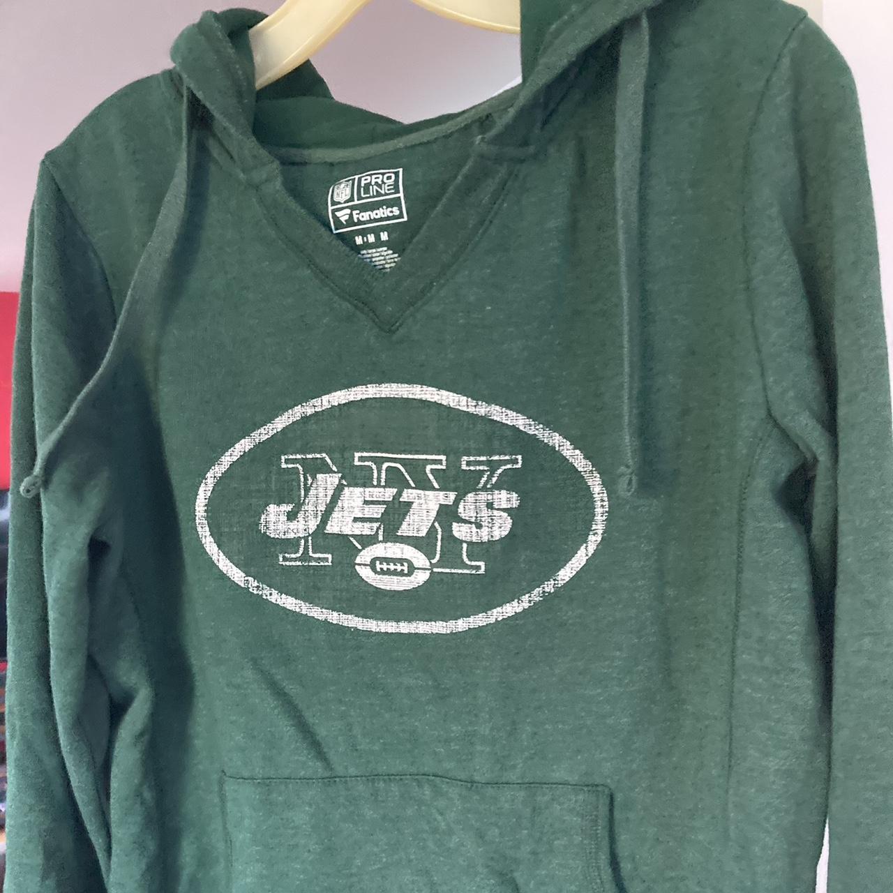 Vintage New York Jets hoodie in green. From 2003. - Depop