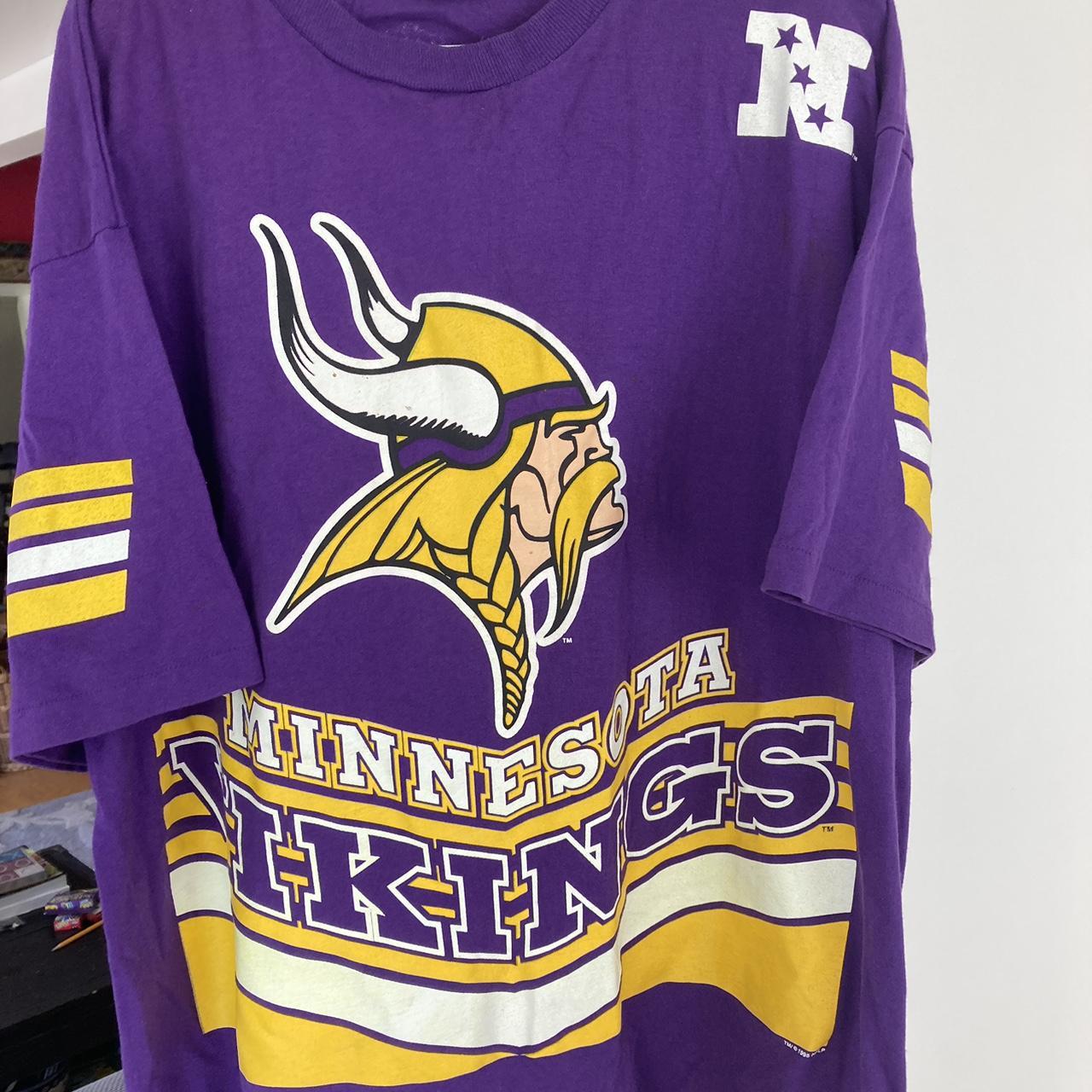 Vintage, Shirts, Vintage 9s Minnesota Vikings Hoodie Salem Sportswear