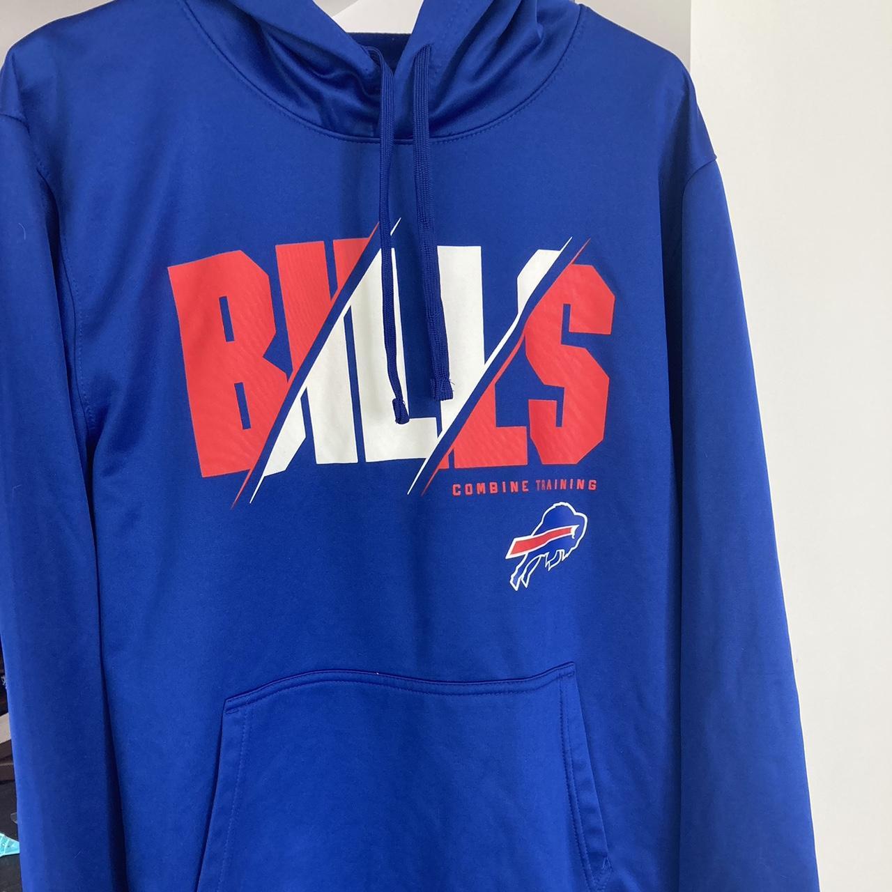 Official New Era Buffalo Bills Pullover Team Logo Grey Hoodie 012_A64  012_A64