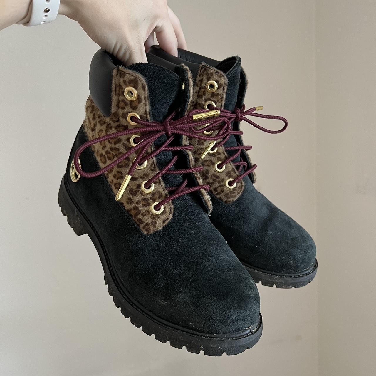 Black timberland style on sale boots womens