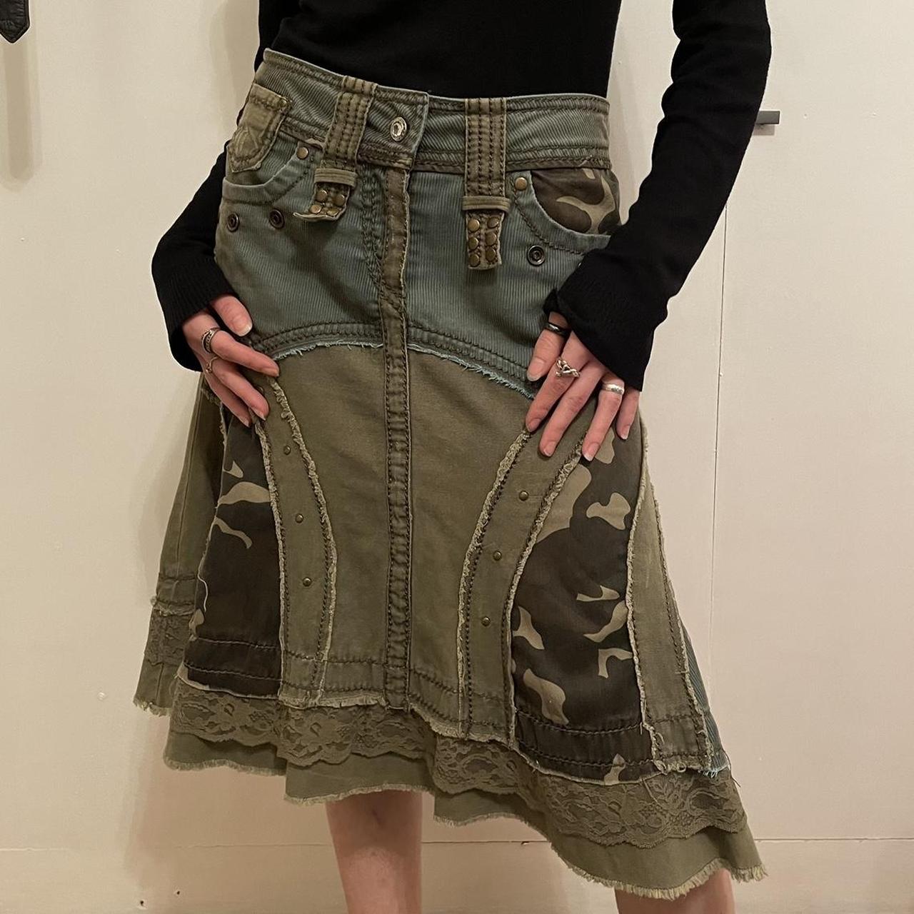 Morgan De Toi Women's Khaki and Green Skirt (4)
