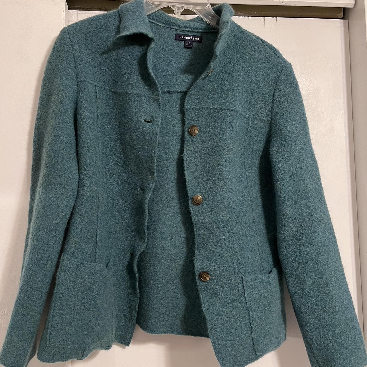 Vintage Lands End 100 wool jacket. Super light. Depop