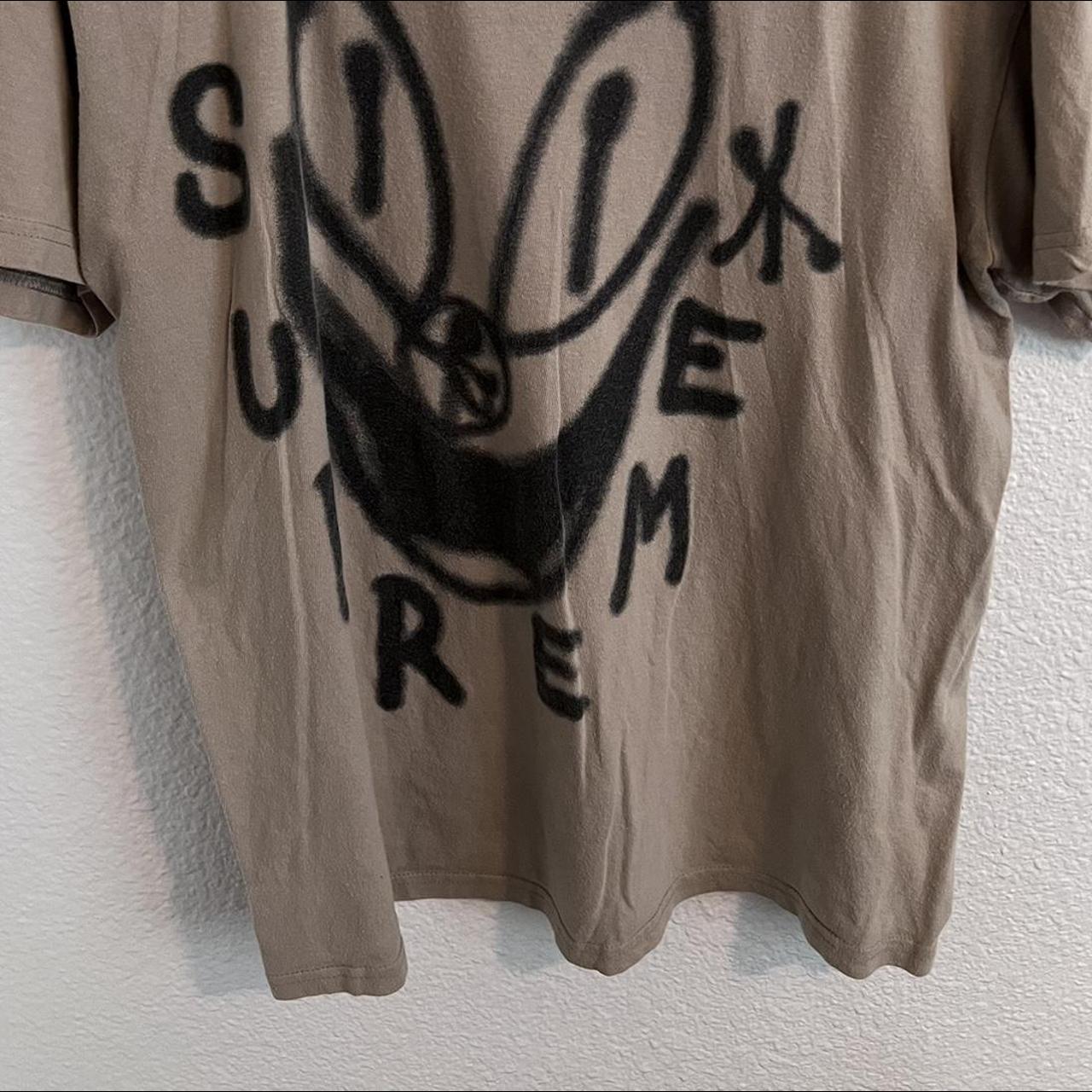 SUPREME Smile Tee Tan , Tan medium size shirt; 2018...