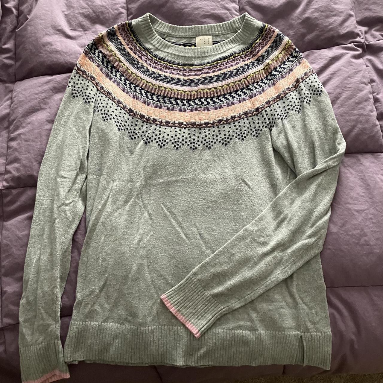 A New Day Women's Grey and Pink Jumper