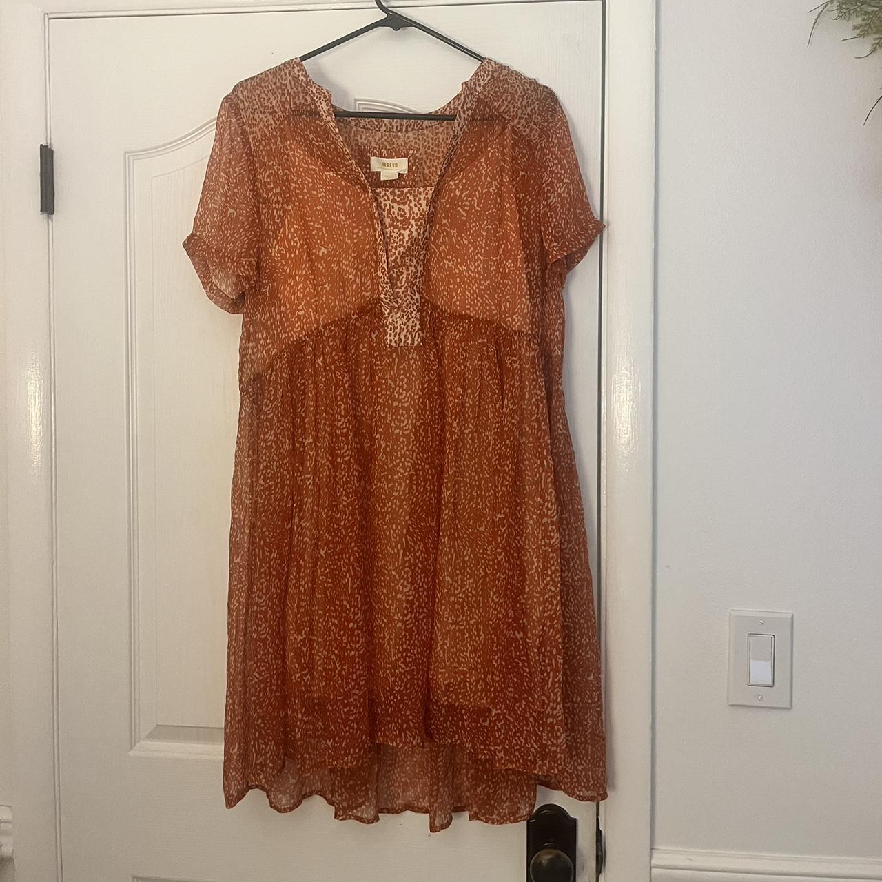 Anthropologie maeve orange dress best sale