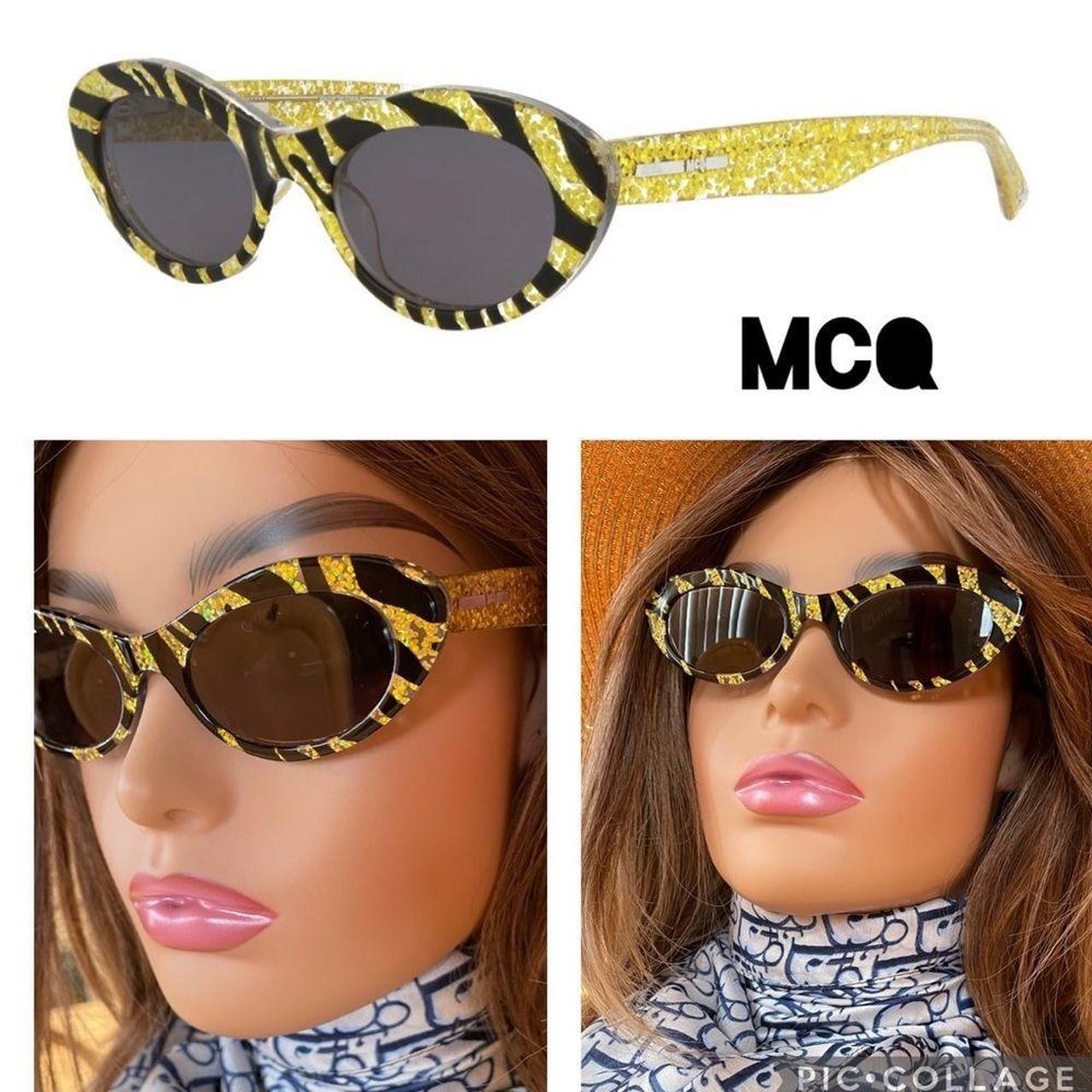 McQ Alexander McQueen Women's Yellow and Gold Sunglasses