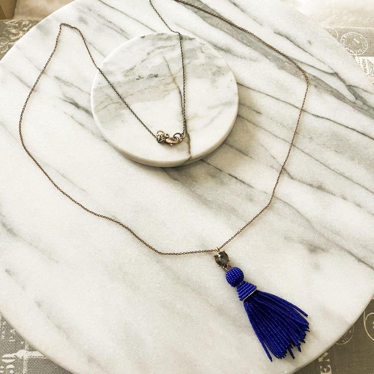 J crew gold tassel on sale necklace