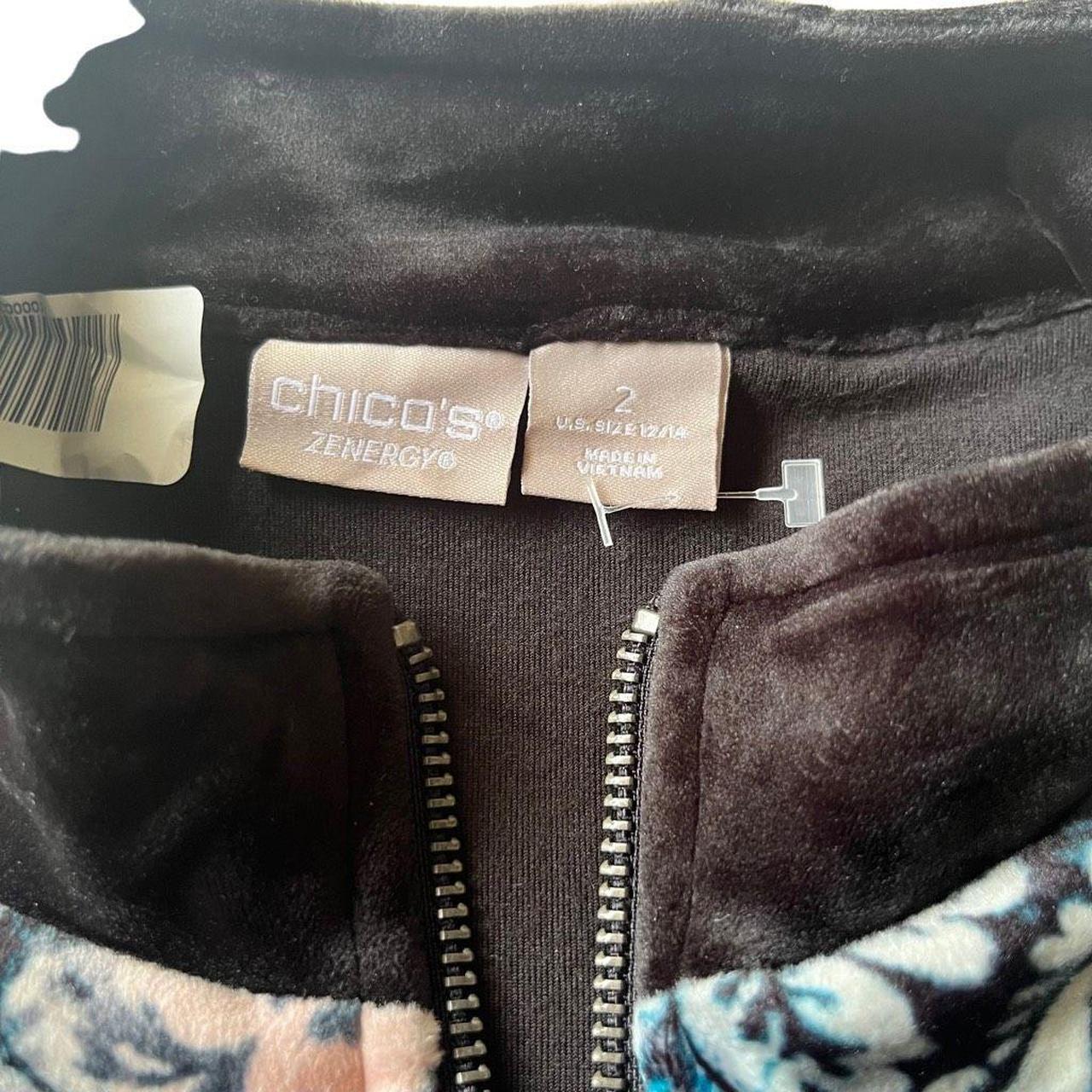 Chico's Size 2 Velour Track Shirt Jacket Colors:... - Depop