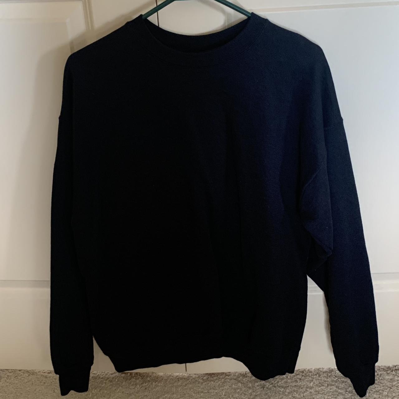 Hanes Men's Black Sweatshirt | Depop