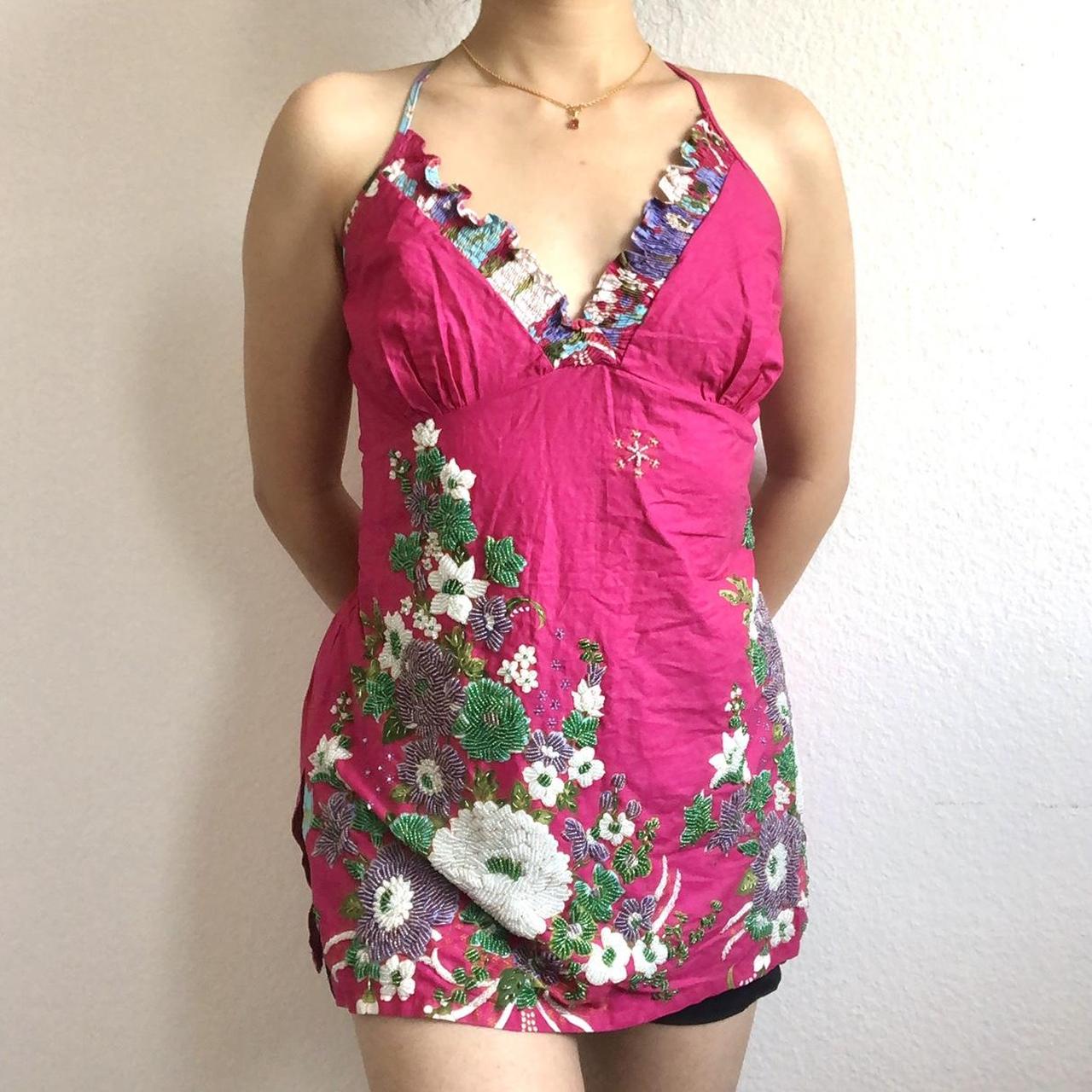 Sequin halter top Handmade Thai sequin halter neck... | Depop