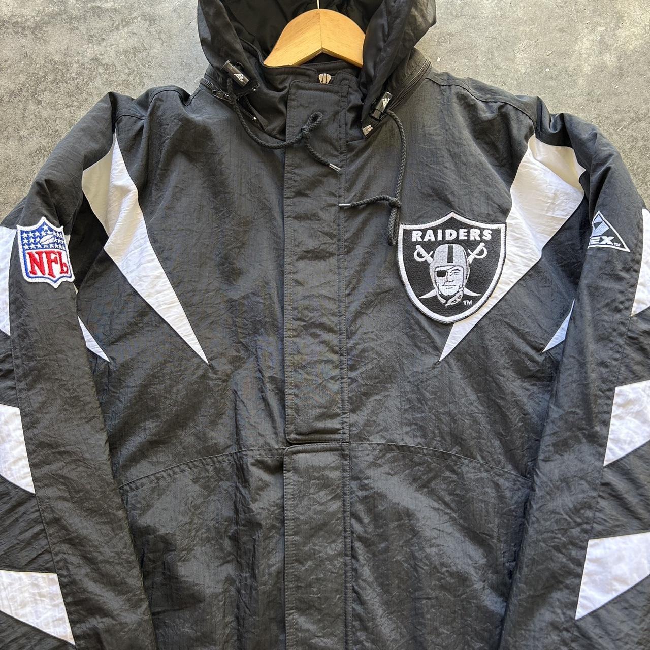 Vintage Oakland Raiders Puffer Jacket Size XL NEW W... - Depop