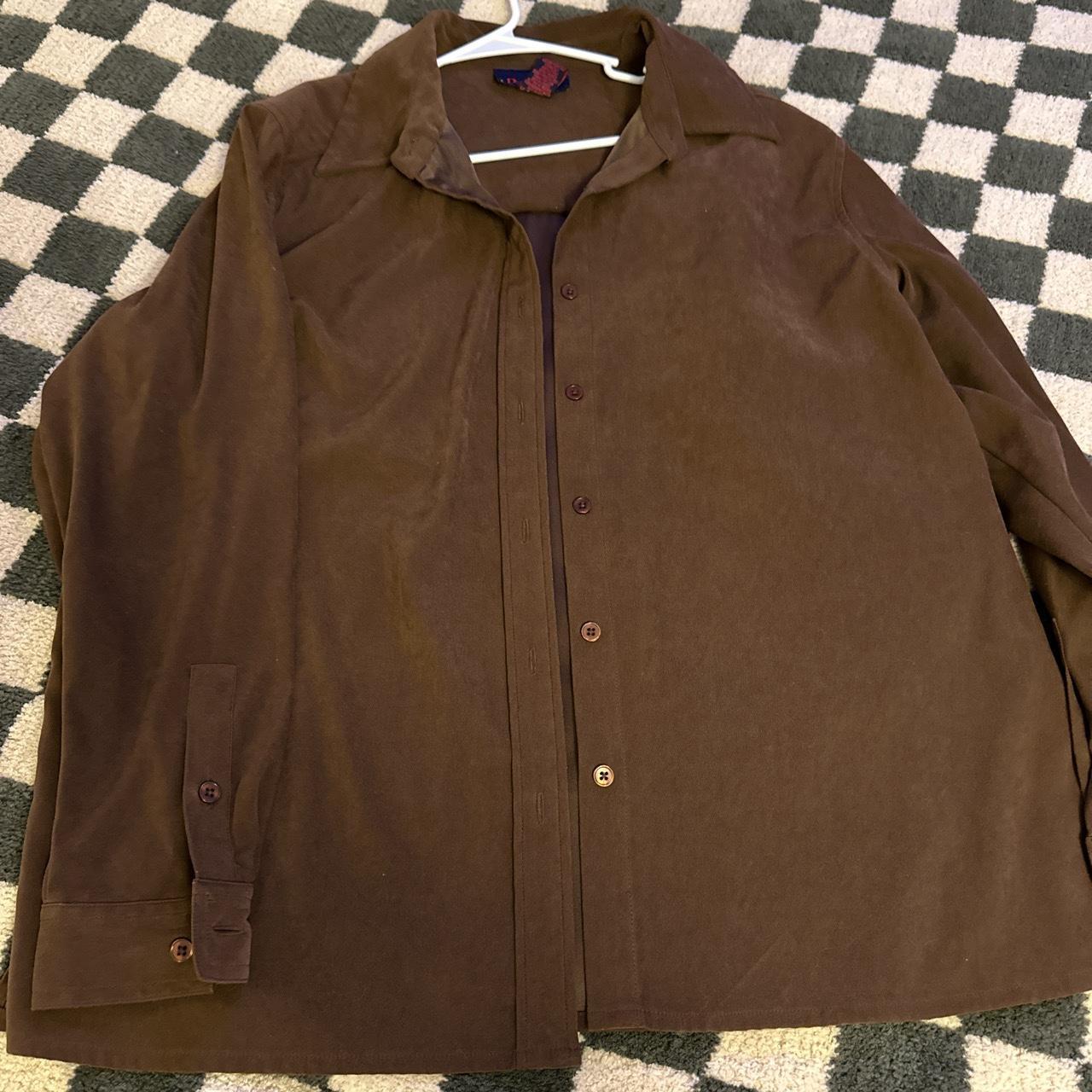 Men’s brown button up shirt by Denim & Co. The... Depop