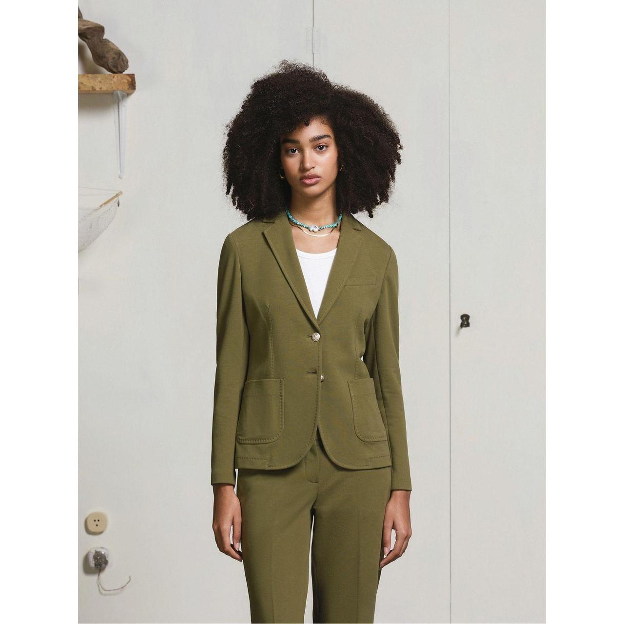 Olive green sale color blazer