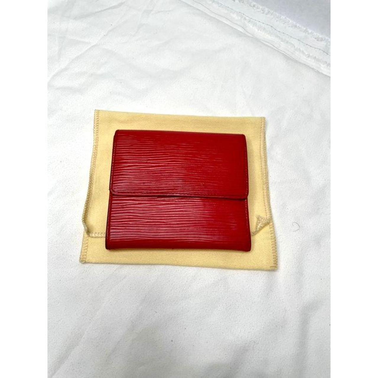 Louis Vuitton Red EPI Card holder Vintage Corner - Depop