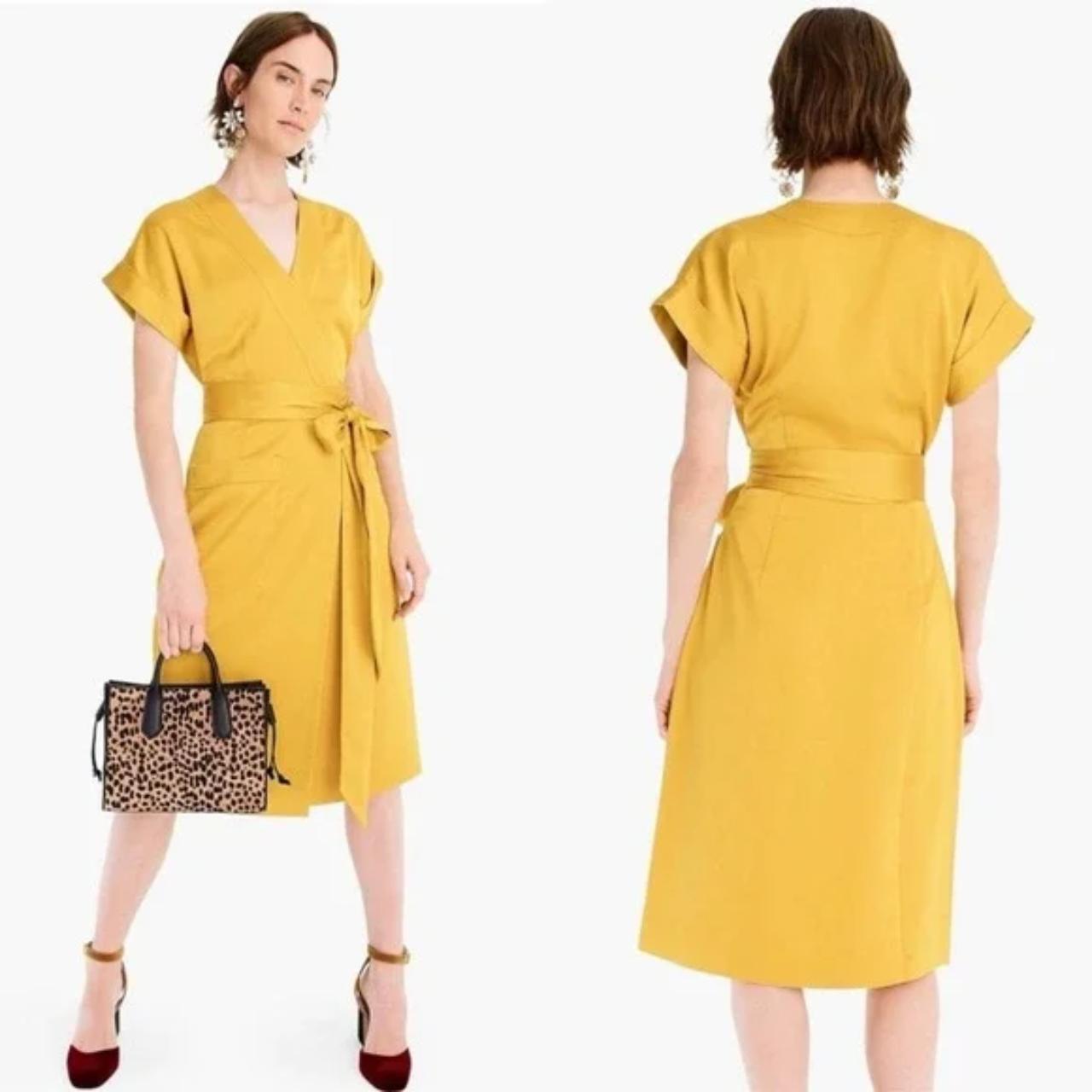 J crew midi wrap dress best sale